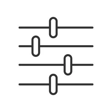 Adjustments, icon in line design. Adjustment, settings, modify, change, tweak Stock Illustration