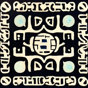 Adkinra-inspired Print Pattern Stock Illustration