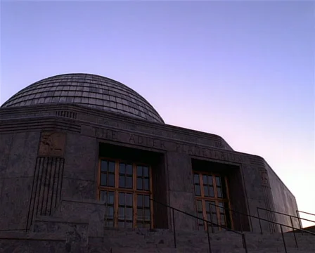 Adler Planetarium Sunset Chicago PAL Stock Footage