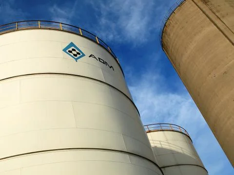 ADM Storage Silos Stock Photos