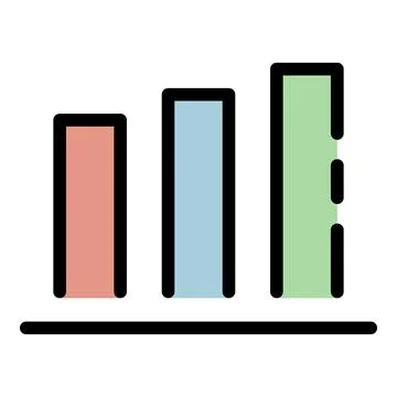 Admin chart icon color outline vector Stock Illustration