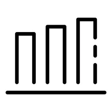Admin chart icon, outline style Stock Illustration