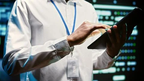 Admin in cloud computing business Stockfoto's