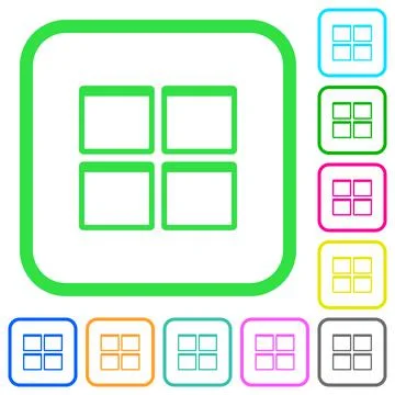 Admin dashboard panels vivid colored flat icons Stock Illustration