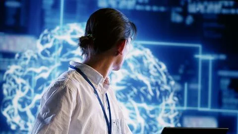 Admin developing artificial intelligence Stock Photos