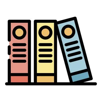 Admin documentation icon color outline vector Stock Illustration