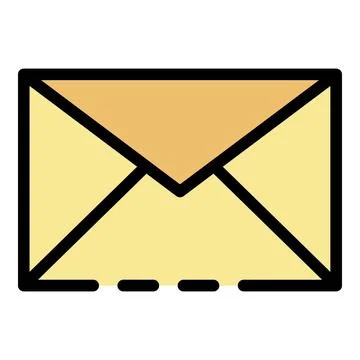 Admin envelope icon color outline vector Stockillustratie