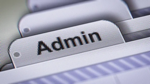 "Admin" on The File. Stock Footage 73475209