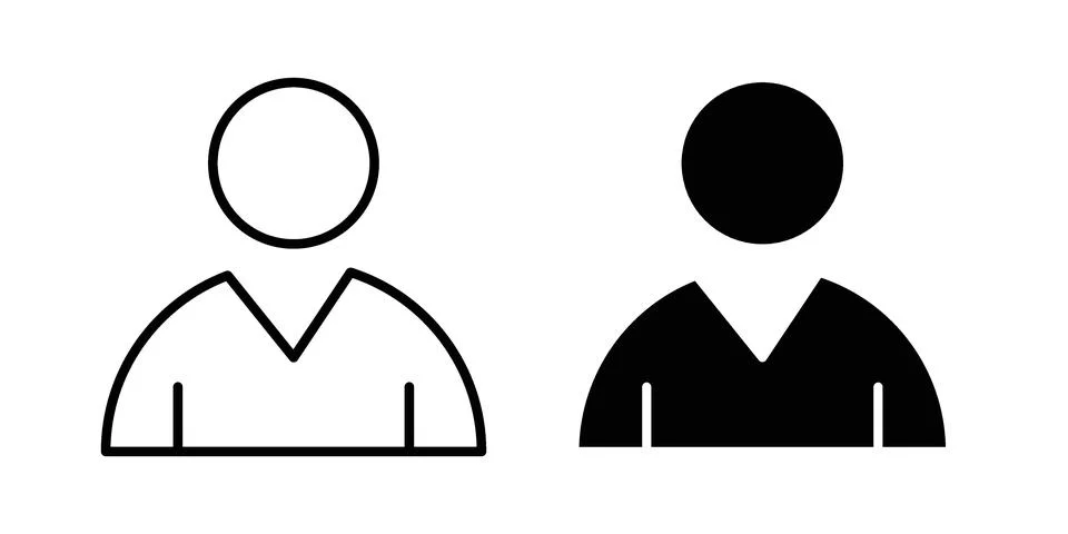 Admin icon drawing lines. Silhouette style vector bundle Stock Illustration