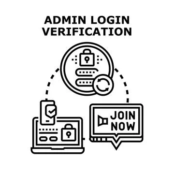 Admin login verification process with secure authentication 스톡 일러스트