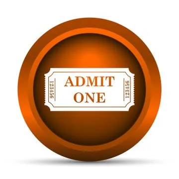 Admin one ticket icon. Internet button on white background.. Stock Illustration