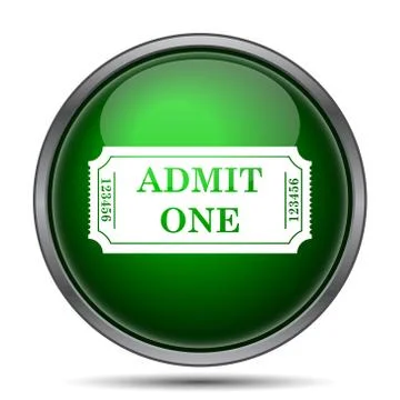Admin one ticket icon. Internet button on white background.. Stock Illustration