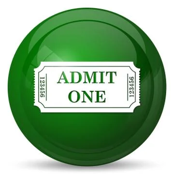 Admin one ticket icon. Internet button on white background.. Stock Illustration