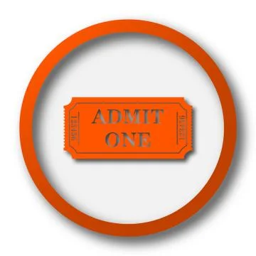 Admin one ticket icon. Internet button on white background.. Stock Illustration