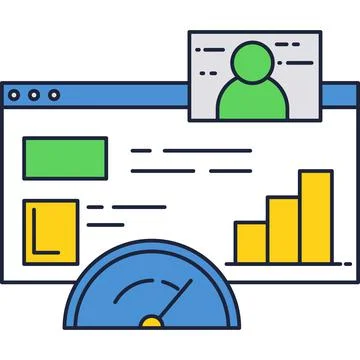 Admin panel design vector website icon isolated Illustrazione stock