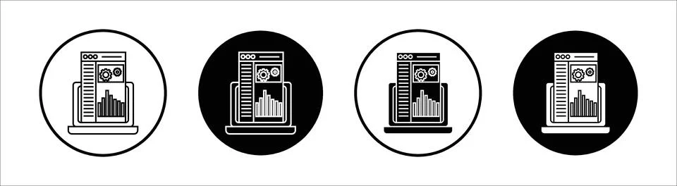 Admin panel flat line icon set. Admin panel Thin line illustration vector Stockillustratie