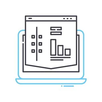 Admin panel line icon, outline symbol, vector illustration, concept sign Stock Illustration