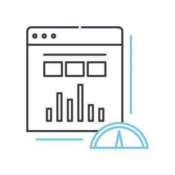 Admin panel line icon, outline symbol, vector illustration, concept sign Stock Illustration