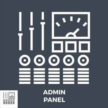 Admin Panel Thin Line Vector Icon Isolated Stockillustratie