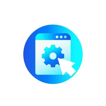 Admin panel, website icon, vector Illustrazione stock