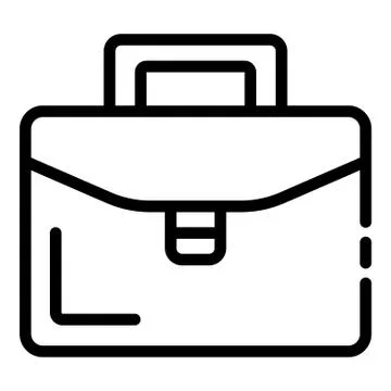 Admin portfolio icon, outline style Illustrazione stock
