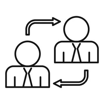 Admin project manager icon, outline style Stock Illustration
