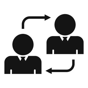 Admin project manager icon, simple style Stock Illustration