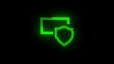 Admin stroke icon glowing neon green color animation Stock Footage 279093530