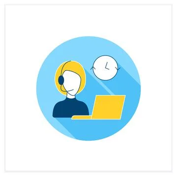 Admin support flat icon Stock-Illustration