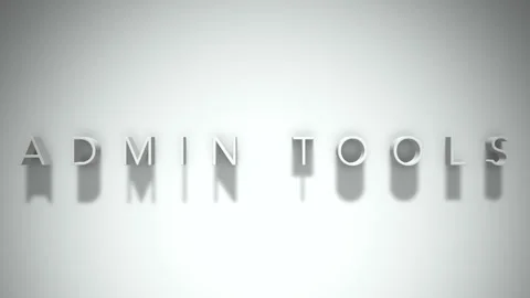 Admin tools 3D title animation with shadows on a white background Stock Footage 297273830