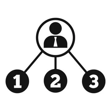 Admin work scheme icon, simple style Illustrazione stock