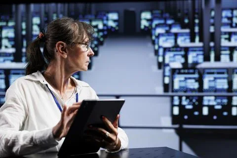 Admin writes server room recovery plan Stock Photos