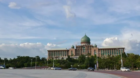 Administration building frontage view from a mall. Stock Footage 60110605
