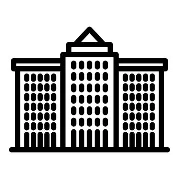 Administration building icon outline vector. Modern city Ilustración de archivo