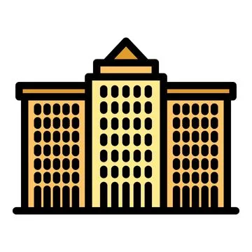 Administration building icon vector flat Ilustración de archivo