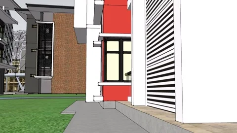 Administration complex. Stock Footage 252051710