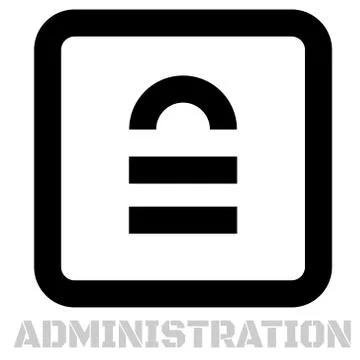 Administration conceptual graphic icon Stock Illustration