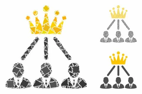 Administration crown Composition Icon of Joggly Items Illustrazione stock