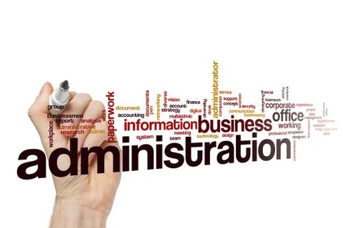 Administration word cloud Stockillustratie
