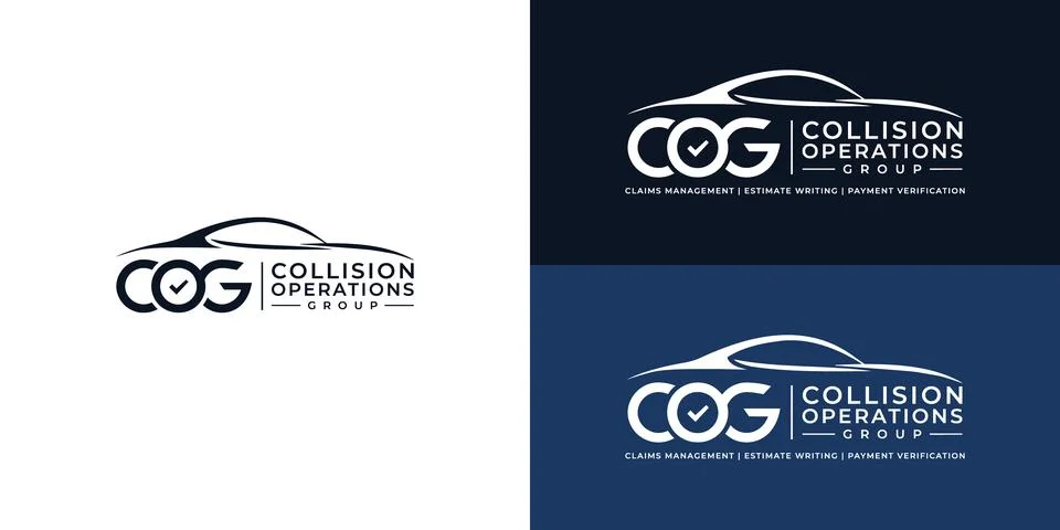 Administrative And Technical Support Agency For Auto Body Shops Logo Stock Illustration