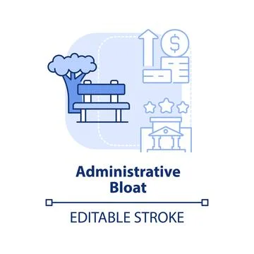 Administrative bloat light blue concept icon イラスト素材