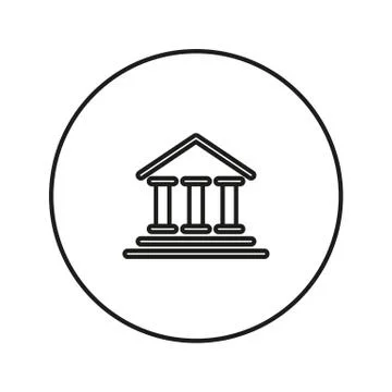 Administrative building. Icon Stock Illustration