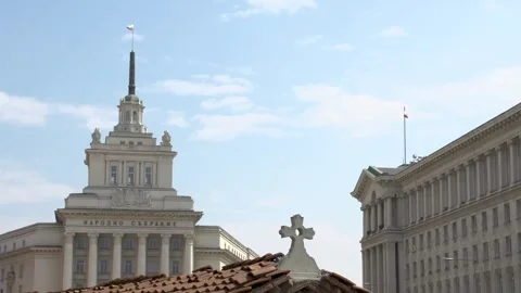 Administrative buildings in the center of Sofia Stock Footage 332375114