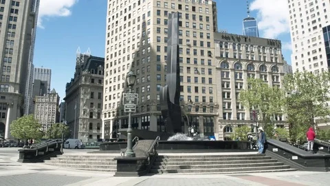 The administrative center of Manhattan. Architectural complexes of New York. Stock Footage 77173379