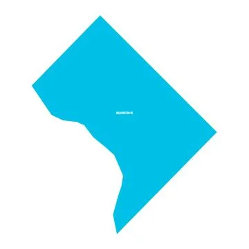 Administrative Map of Washington, D.C. Illustrazione stock