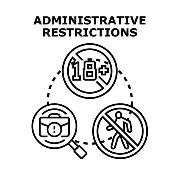 Administrative restrictions limiting access and professional opportunities Stock Illustration