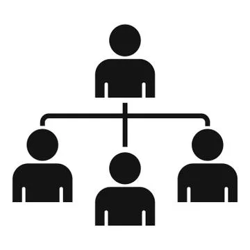 Administrator group icon, simple style Illustrazione stock
