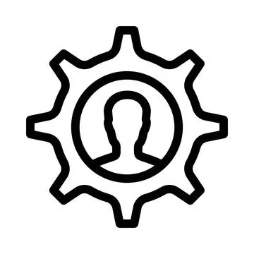 Administrator icon design in filled and outlined style Stock Illustration