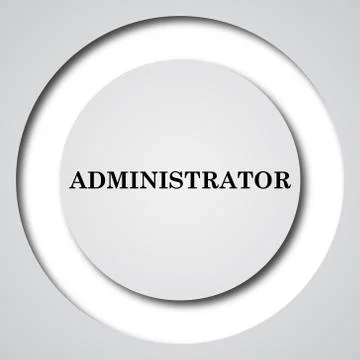 Administrator icon. Internet button on white background.. Stock Illustration
