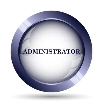 Administrator icon. Internet button on white background.. Stock Illustration